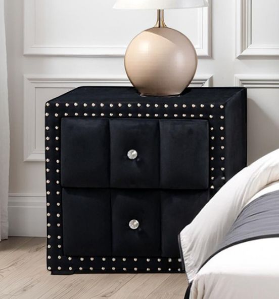 Furniture of America® Farese Black Nightstand-1
