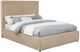 Coaster® Lawson Light Saddle Queen Upholstered Platform Panel Bed-0