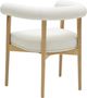 TOV Furniture Spara Natural/White Vegan Leather Dining Arm Chair-4