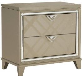 Mazin Furniture Bijou Champagne Nightstand-1