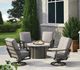 Homecrest™ Outdoor Living Customizable Sutton Cushion Aluminum/Fabric Outdoor High Back Swivel Rocker Chat Chair-1