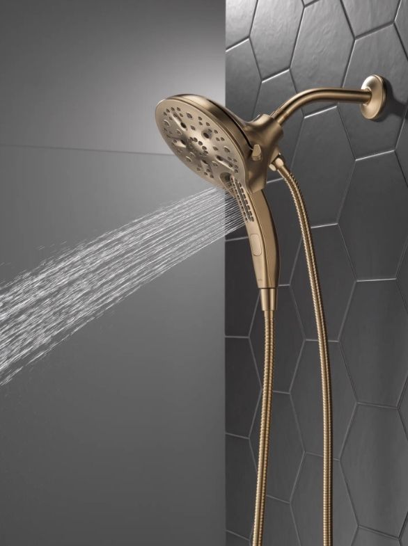 Delta Universal Showering In2ition® H2Okinetic® Lumicoat® Champagne Bronze 5-Setting 2-in-1 Shower-1