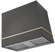 AGA Loge 36" Slate Wall Mounted Range Hood with Brushed Brass Trim-0