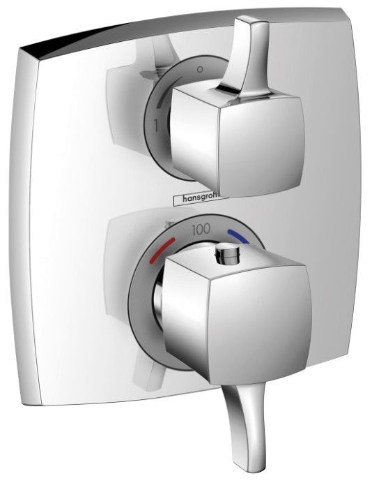 Hansgrohe Ecostat Classic Chrome Thermostatic Trim with Volume Control-0