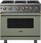 Viking® 5 Series 36" Eucalyptus Liquid Propane Pro Style Gas Range-0