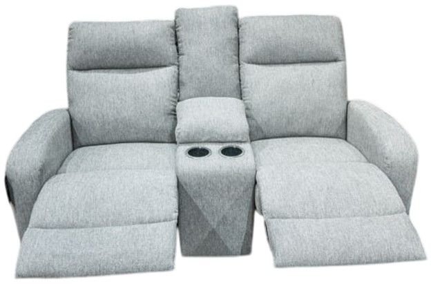 Signature Design by Ashley® Gauntlet Sterling Manual Reclining Loveseat with Console-1