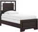 Signature Design by Ashley® Covetown Dark Brown Youth Twin Panel Bed-0