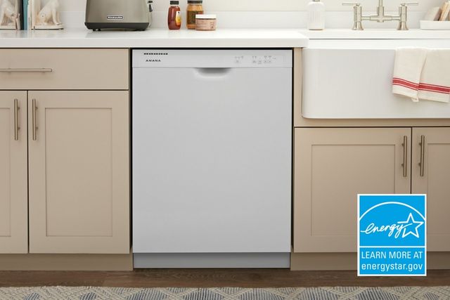 Amana® 24" White Front Control Built In Dishwasher with Midnight Interior-13