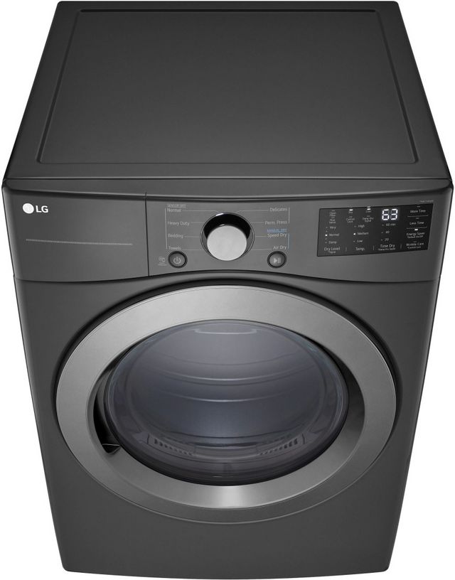 LG 7.4 Cu. Ft. Middle Black Front Load Gas Dryer-4