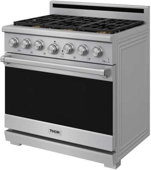Thor Kitchen® X Series 36" Stainless Steel Premium Freestanding Pro Style LP Gas Range-3