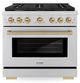 ZLINE Autograph Edition 36" Stainless Steel Pro Style Gas Range with 6 Burner Cooktop-0
