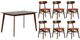 New Classic® Home Furnishings Morocco 7-Piece Brown/Orange Dining Table Set-0