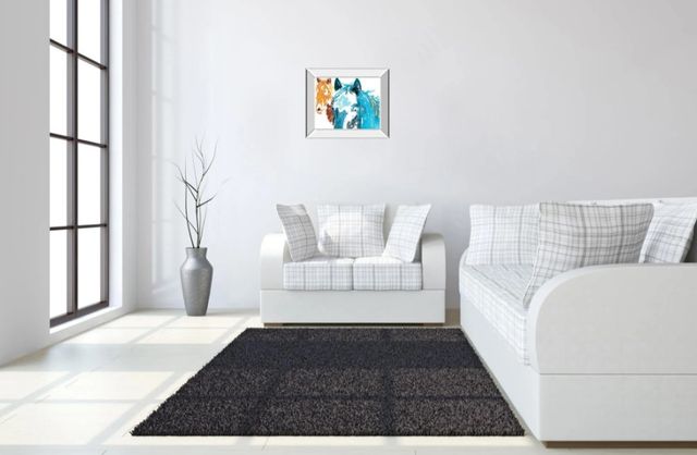 Classy Art It’s cool to be blue by Marvin Pelkey Mirror Framed Wall Art-2