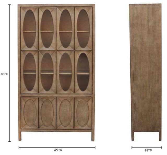 Nest Home Collections Gemma Antique Natural Tall Cabinet-2