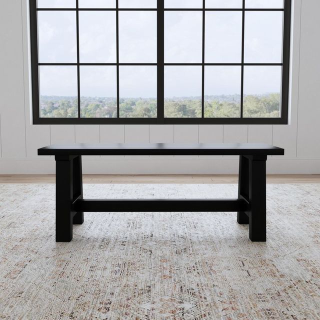 homestyles® Trestle Black Dining Bench-5