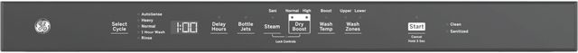 GE® ENERGY STAR® 24" Fingerprint Resistant Slate Top Control Built In Dishwasher with Sanitize Cycle-3