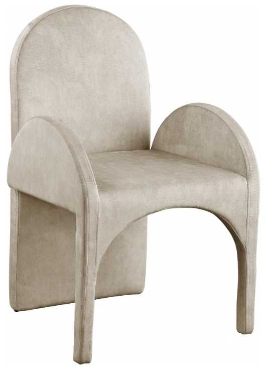 Meridian Furniture Summer Stone Velvet Dining Arm Chair-0
