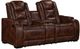 New Classic® Home Furnishings Chester Brown Manual Reclining Console Loveseat-0