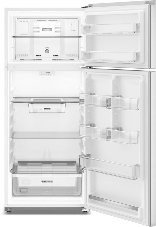 Whirlpool® 28" 17.61 Cu. Ft. White Top Freezer Refrigerator with Total Coverage Cooling-1