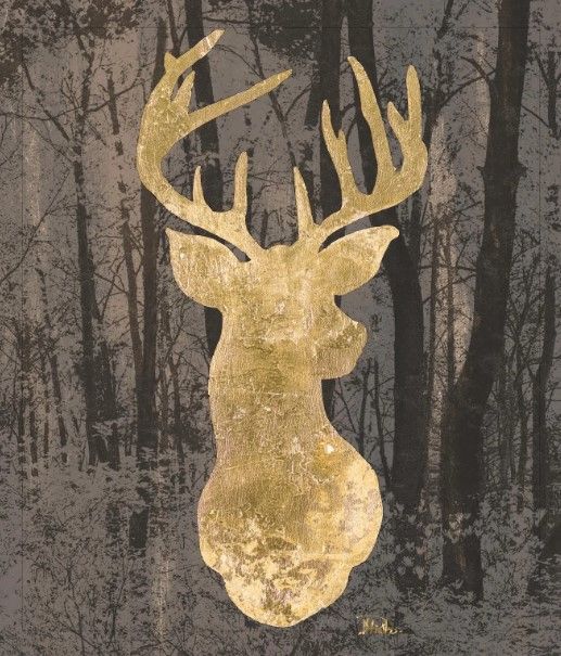 Classy Art Gold Deer Bust by Patricia Pinto Wall Art-0