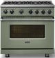 Viking® 7 Series 36" Eucalyptus Pro Style Liquid Propane Gas Range-4