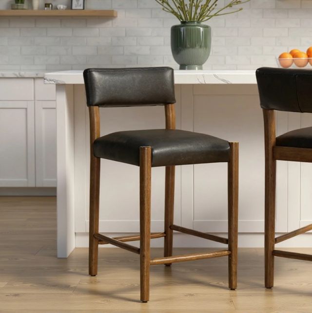 Armen Living Bennet 6-Piece Brown/Walnut Counter Stool Set-1