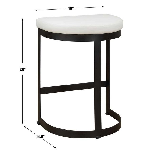 Uttermost® Ivanna Black/White Counter Stool-2