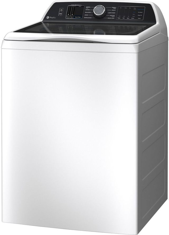 GE Profile® White Top Load Washer & Gas Dryer Laundry Pair-3