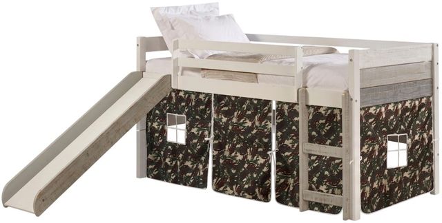 Donco Kids Green Camo/Gray/White Youth Twin Panel Low Tent Loft-0
