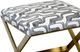 Harp & Finial® Ellis Black/Brushed Gold/White Ottoman-1