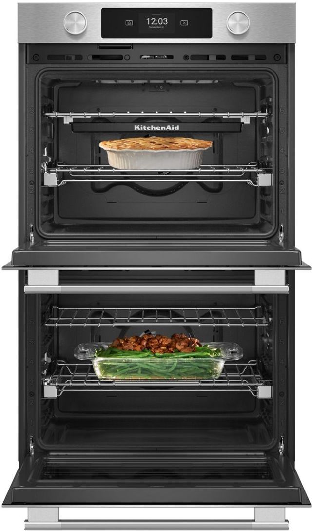 KitchenAid® 30" PrintShield™ Stainless Steel Smart Double Electric Wall Oven with Intelligent Cooking Camera-2