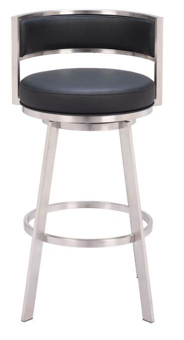 Zuo® Modern Gimsby Black Swivel Barstool-2