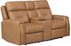 Flexsteel® Felix Toasted Almond Leather Power Reclining Loveseat with Console, Power Headrest and Lumbar-0