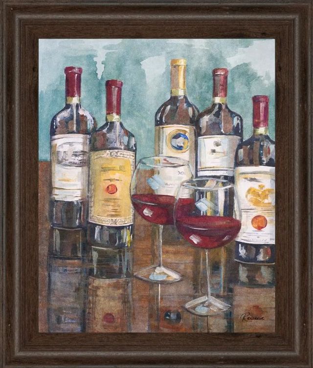 Classy Art Wine Tasting II by Heather A. French-Roussia Wall Art-0