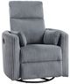 Homelegance® Traverse Gray Manual Swivel Glider Reclining Chair-0