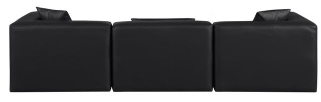 Meridian Furniture Cube 3-Piece Black Vegan Leather Modular Sofa-3
