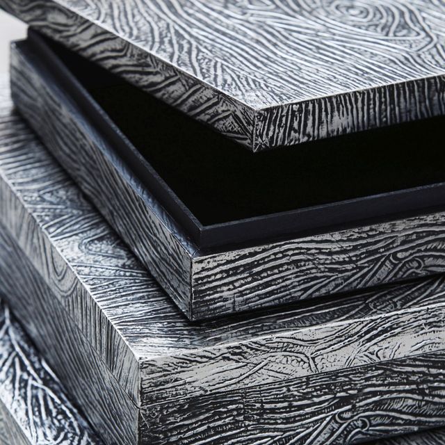 Signature Design by Ashley® Keldy 3-Piece Antique Pewter Box Set-4