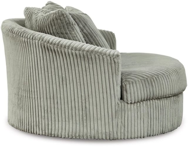 Signature Design by Ashley® Lindyn Fog Oversized Swivel Accent Chair-3