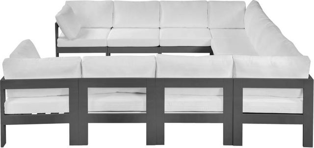 Meridian Furniture Nizuc 10-Piece White Outdoor Patio Modular Sectional Set-2