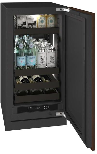 U-Line® Seamless Collection 18" 3.5 Cu. Ft. Panel Ready  Beverage Center with Solid Door-4