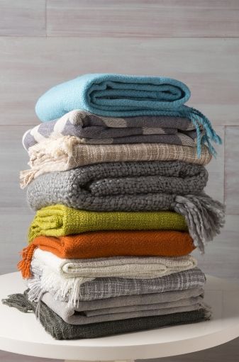 Surya Teegan Pale Blue 55"x78" Throw Blanket-2