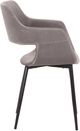 Armen Living Ariana Black/Gray Velvet Dining Arm Chair-3