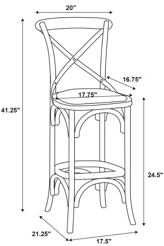 Linon Hyde Gray Wash Counter Stool-2