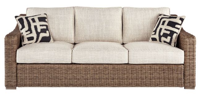 Signature Design by Ashley® Beachcroft 4 Piece Beige Outdoor Conversational Set-1