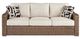 Signature Design by Ashley® Beachcroft 4 Piece Beige Outdoor Conversational Set-1