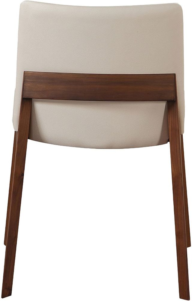 Moe's Home Collection Deco 2-Piece Cream White PVC Dining Chair Set-2