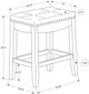 Monarch Specialties Inc. Set of 2 Grey/White Bar Stools-3