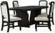 Elements International Ridgemont 7-Piece Black Grain/White Dining Set-0