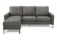 Monarch Specialties Inc. Grey 85" Faux Leather Sofa Lounger and Reversible Chaise-0