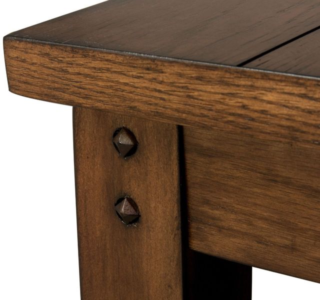 Liberty Furniture Lake House Rustic Brown Oak Square Lamp Table-3